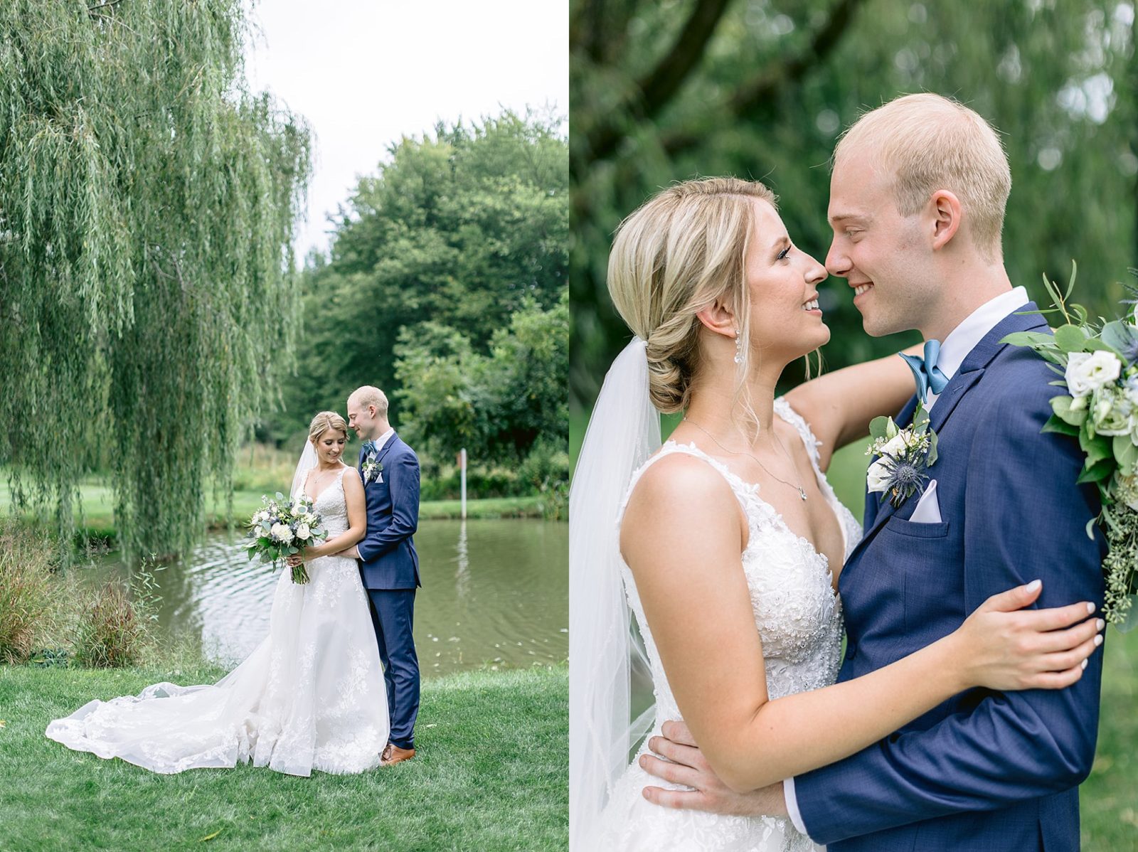 romantic wedding portraits of newlyweds, married at historic acres of hershey